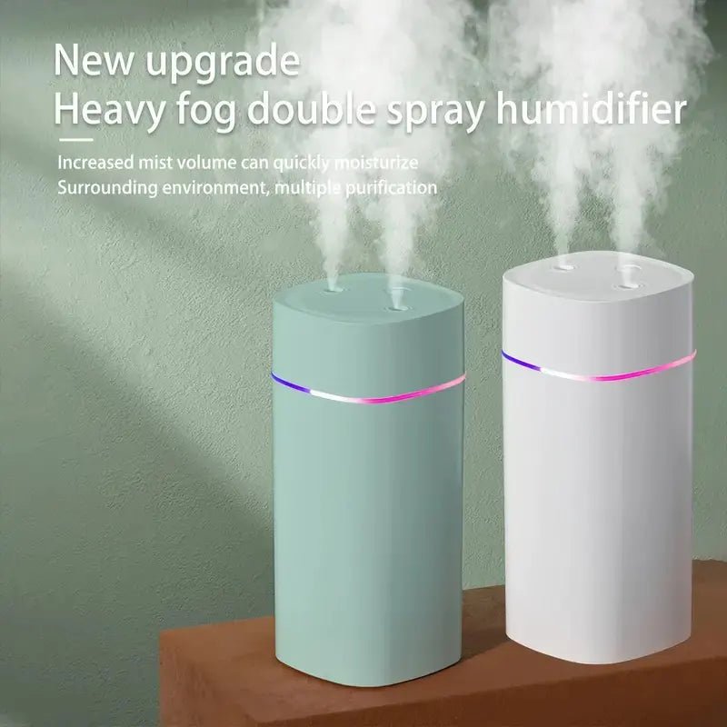 Kreativer Doppelsprüh - USB - Luftbefeuchter mit Nachtlicht - Amiko Decor