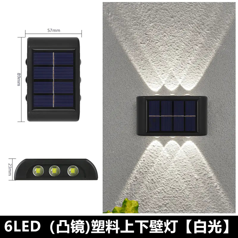 Solar Dual - Head Waterproof Outdoor Wall Lamp - Amiko Decor