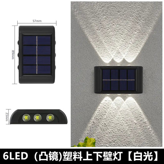 Solar Dual - Head Waterproof Outdoor Wall Lamp - Amiko Decor