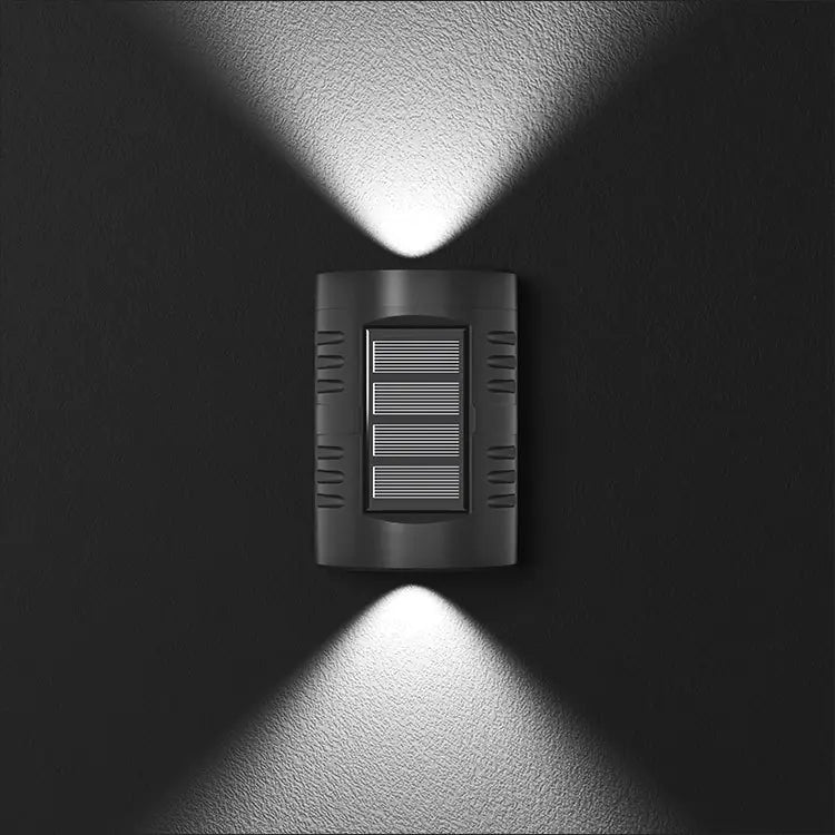 Solar Dual - Head Waterproof Outdoor Wall Lamp - Amiko Decor