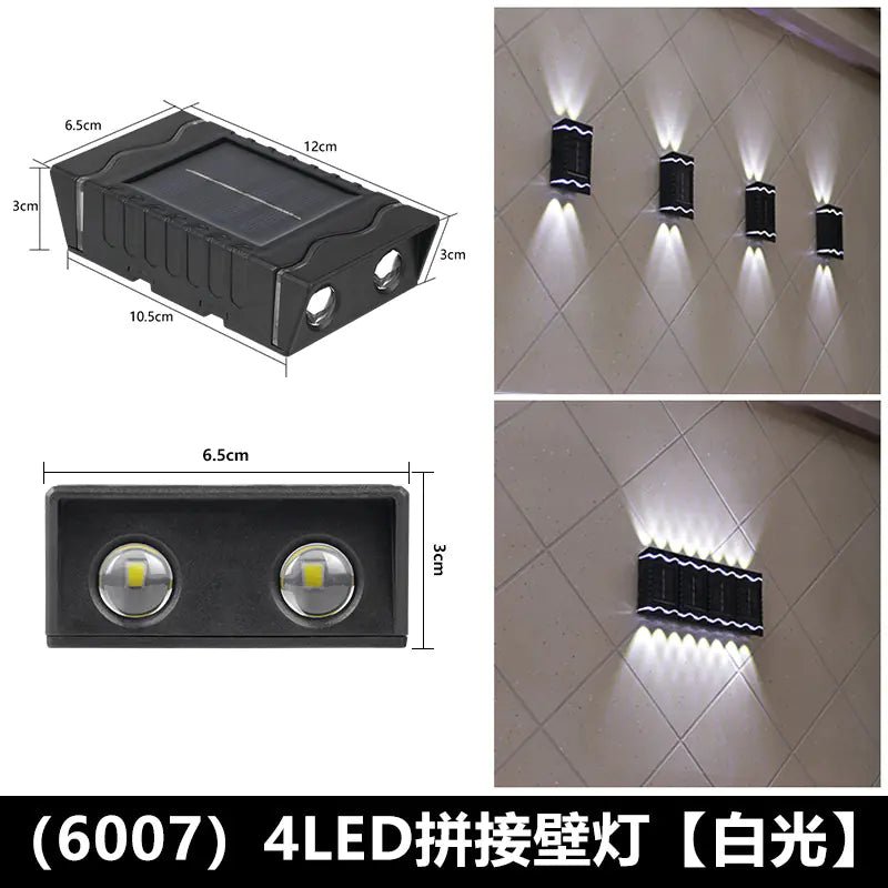 Solar Dual - Head Waterproof Outdoor Wall Lamp - Amiko Decor