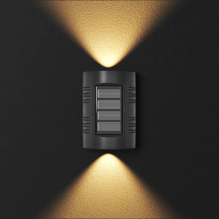 Solar Dual - Head Waterproof Outdoor Wall Lamp - Amiko Decor
