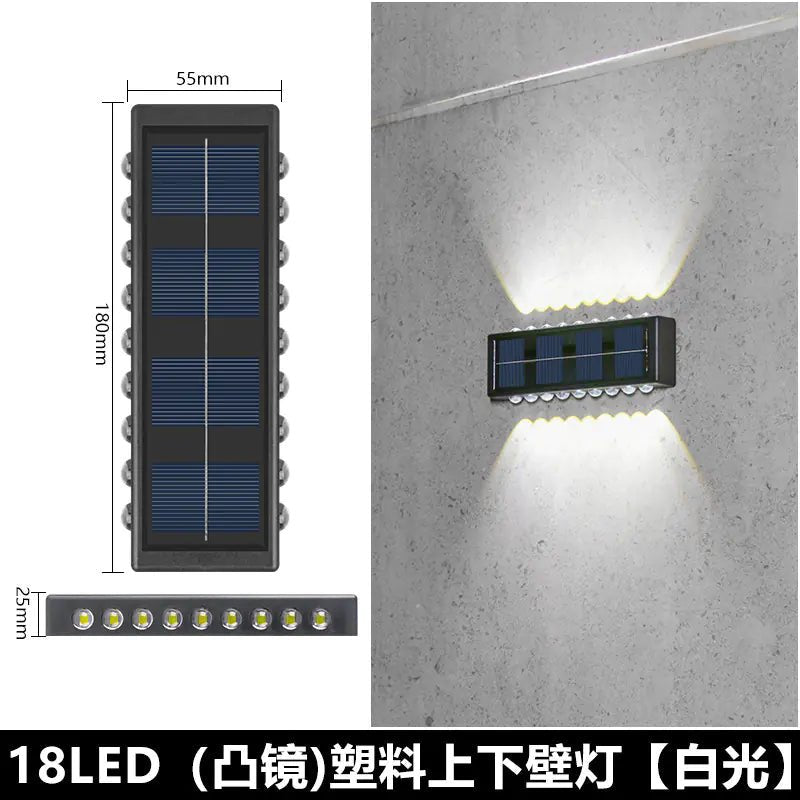 Solar Dual - Head Waterproof Outdoor Wall Lamp - Amiko Decor
