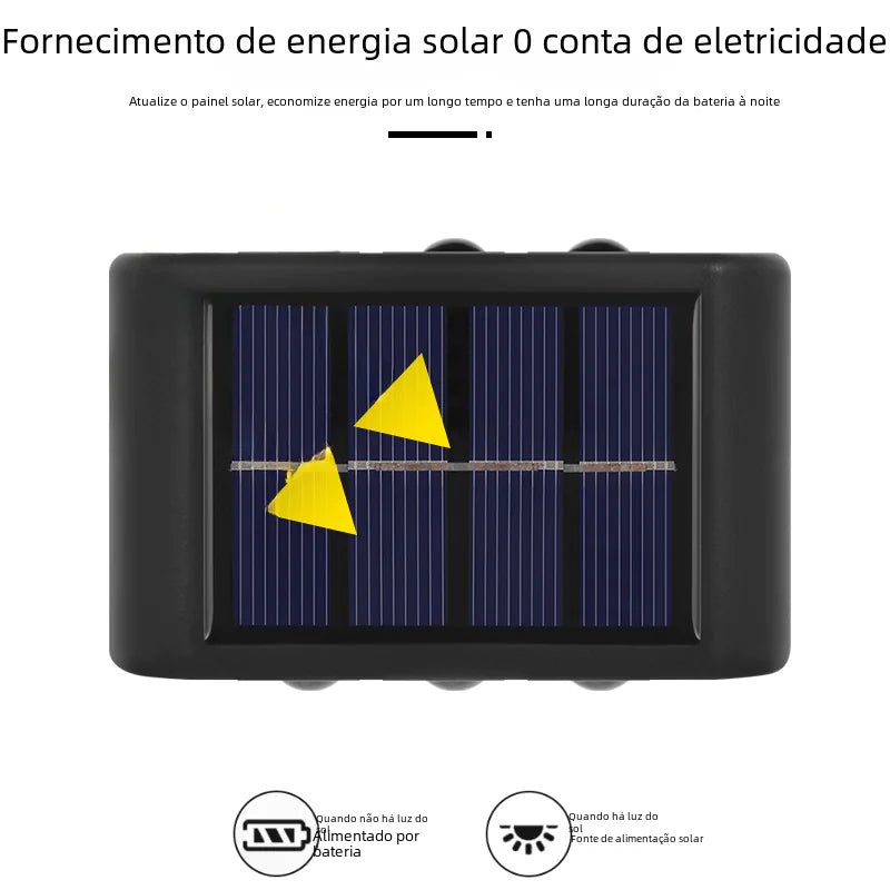 Solar Dual - Head Waterproof Outdoor Wall Lamp - Amiko Decor