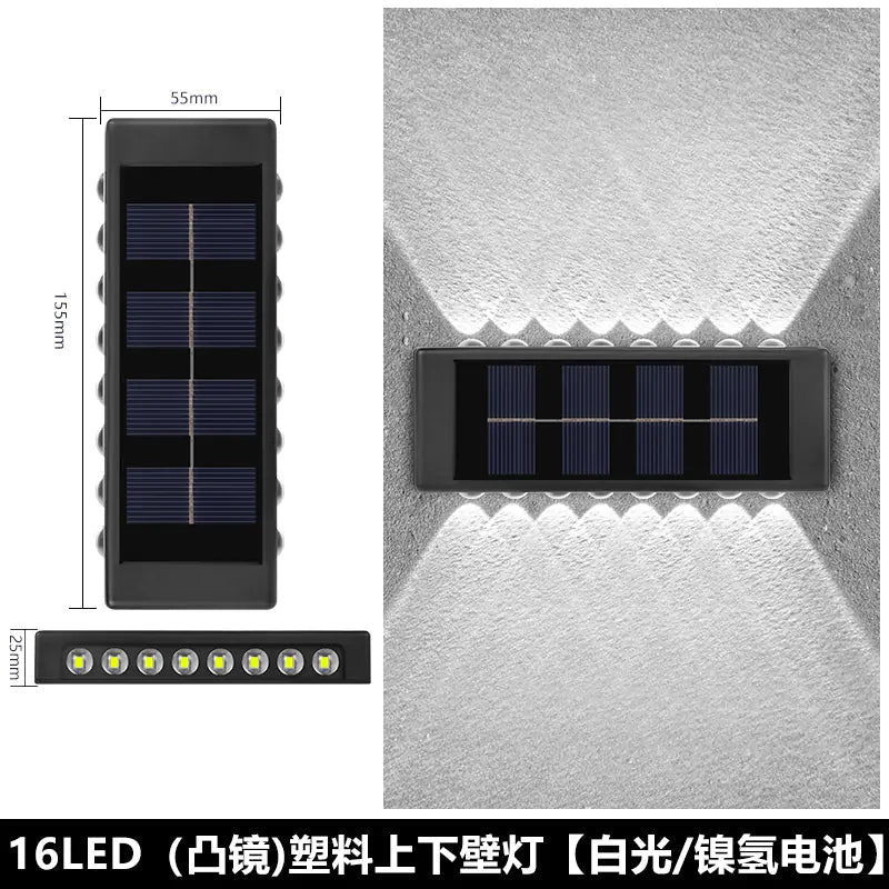 Solar Dual - Head Waterproof Outdoor Wall Lamp - Amiko Decor