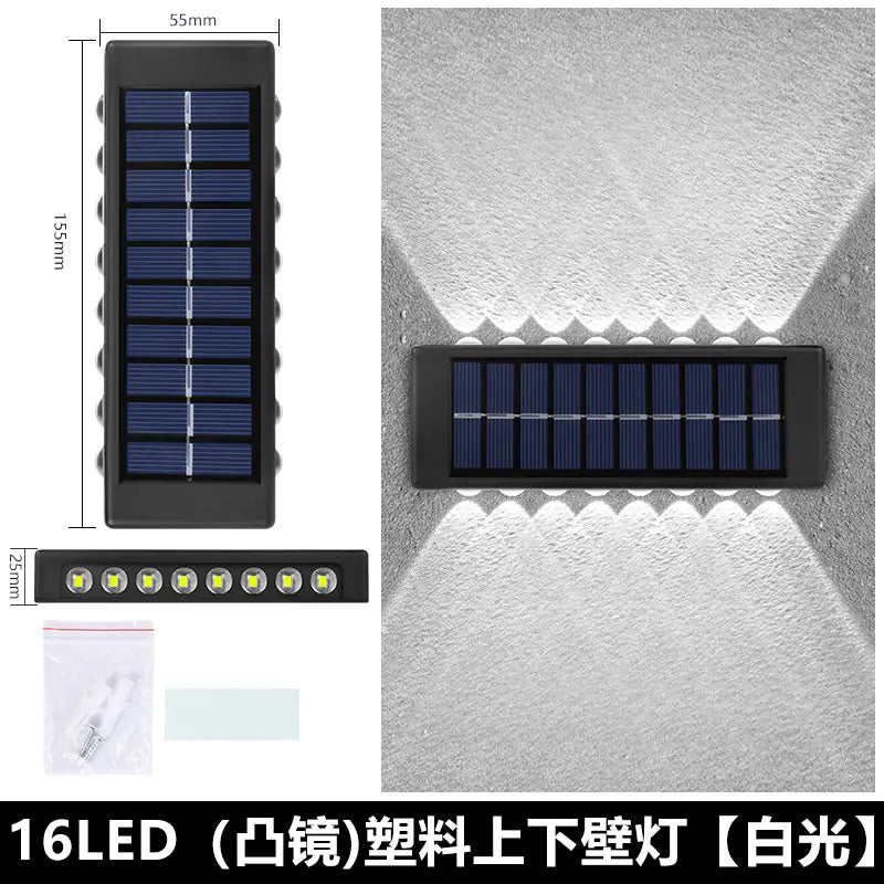Solar Dual - Head Waterproof Outdoor Wall Lamp - Amiko Decor